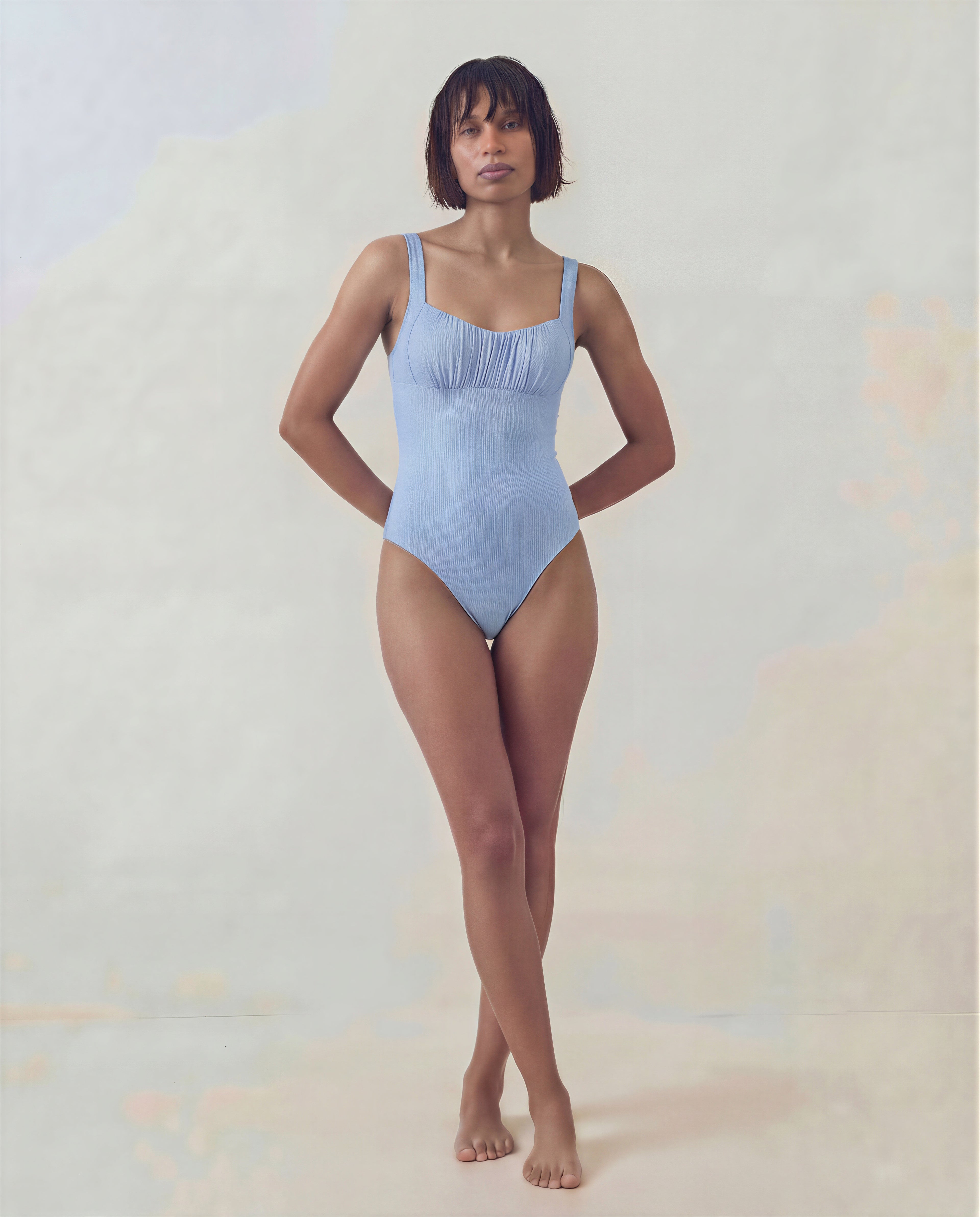 The Ruched One-Piece | STRETCH RIB